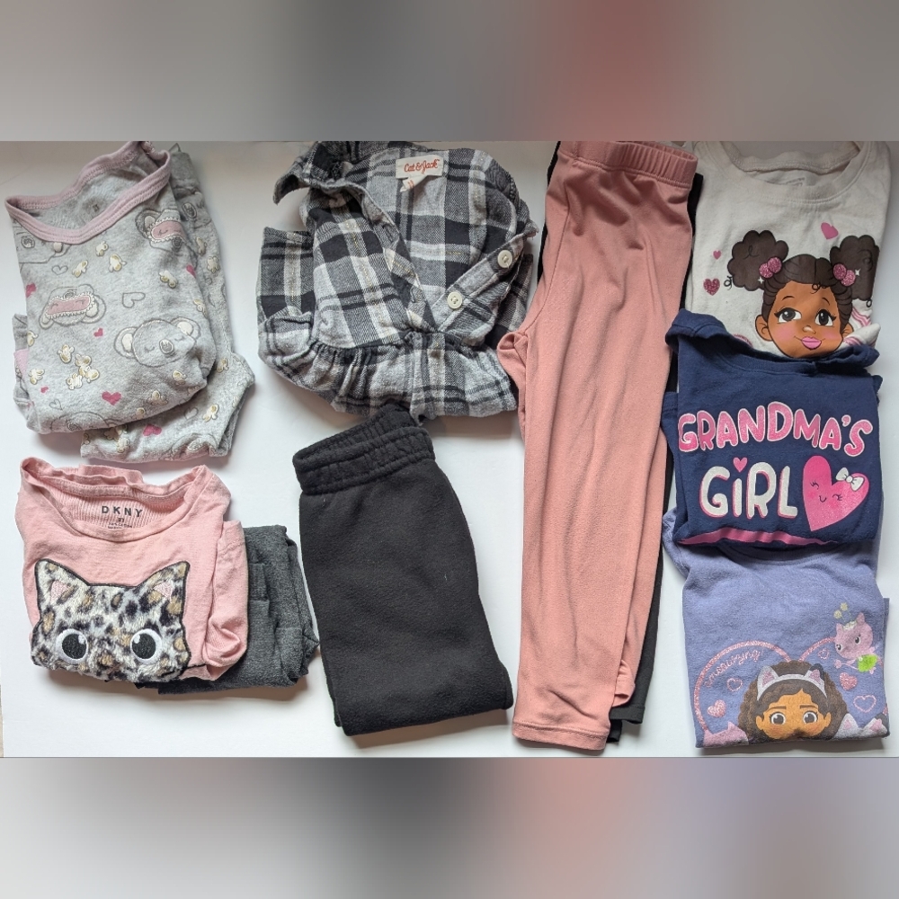 2T Girls Lot Of 11 Pieces-Long Sleeve